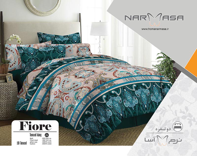 DoubleQulitSetFiore.jpg ست لحاف دو نفره مدل Fiore - تصویر 1